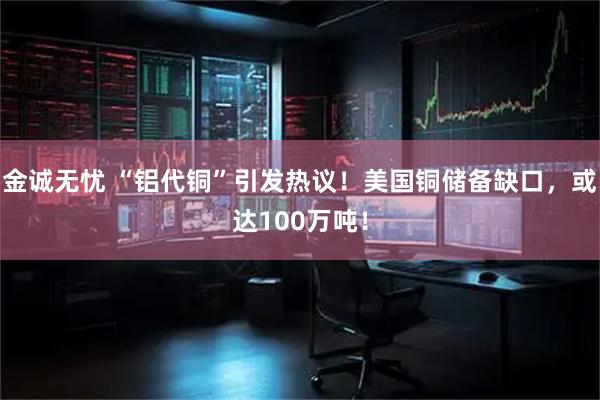 金诚无忧 “铝代铜”引发热议！美国铜储备缺口，或达100万吨！